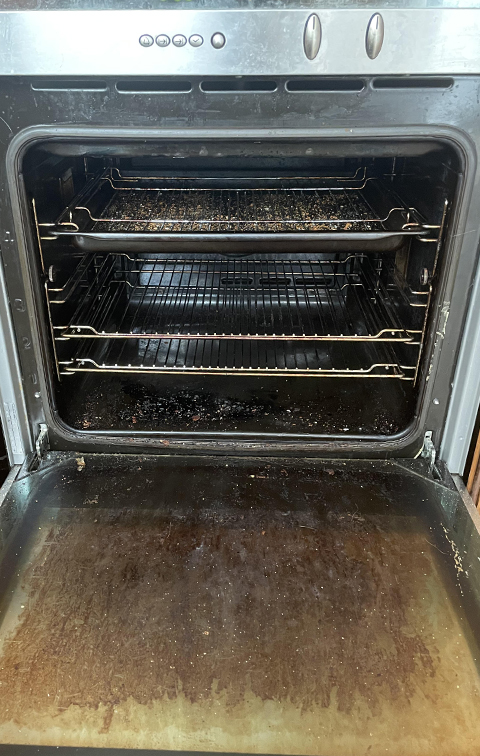 Before oven cleaning