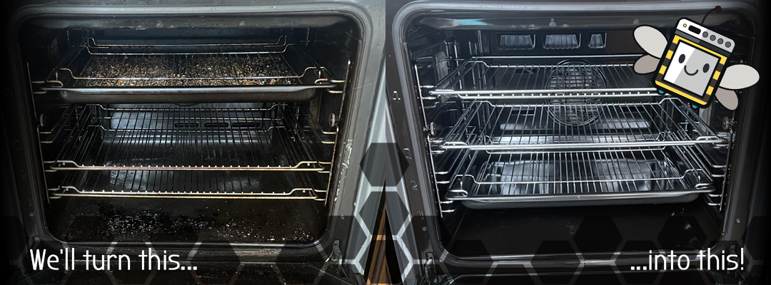 Before and After oven cleaning